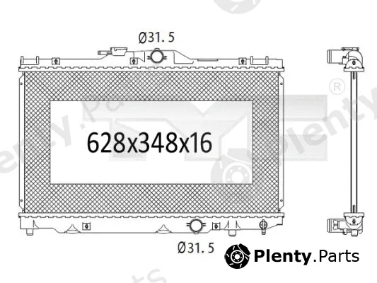 TYC 736-1025 — Radiator, engine cooling