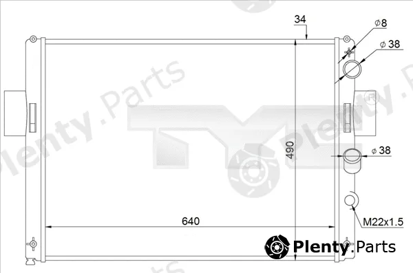 TYC 715-0003-R — Radiator, engine cooling