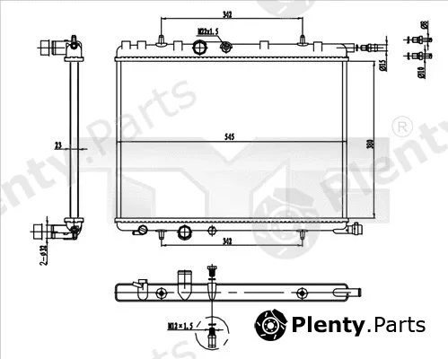 TYC 726-0016-R — Radiator, engine cooling