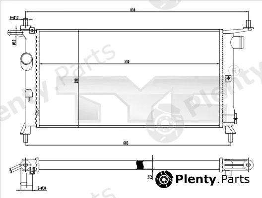 TYC 725-0020 — Radiator, engine cooling