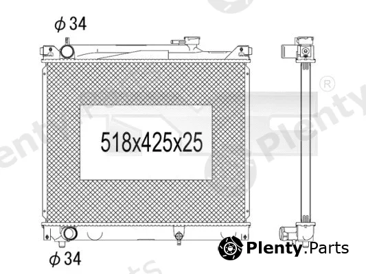 TYC 735-1001 — Radiator, engine cooling