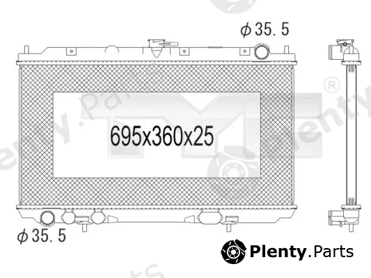 TYC 724-1004 — Radiator, engine cooling