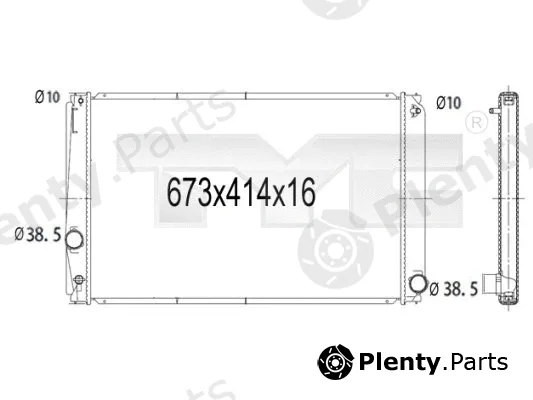 TYC 736-1015 — Radiator, engine cooling