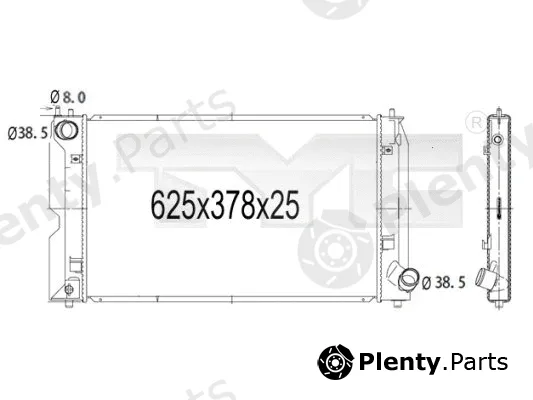TYC 736-1014 — Radiator, engine cooling