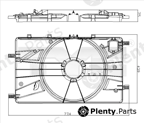 TYC 825-0018-1 — Support, radiator fan