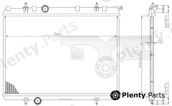 TYC 726-0009 — Radiator, engine cooling