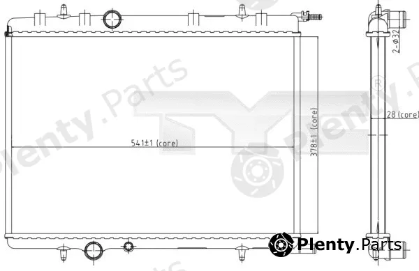 TYC 705-0066 — Radiator, engine cooling