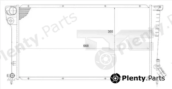 TYC 705-0002 — Radiator, engine cooling