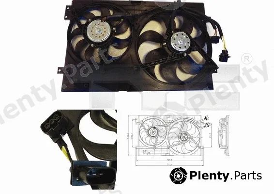 TYC 837-0024 — Fan, engine cooling