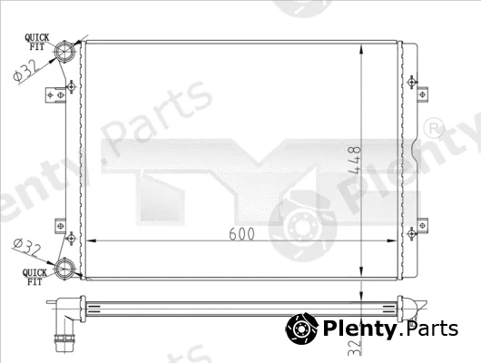 TYC 737-0067-R — Radiator, engine cooling