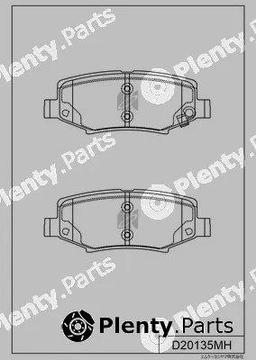 MK Kashiyama D20135MH — Brake Pad Set, disc brake