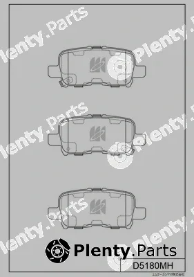 MK Kashiyama D5180MH — Brake Pad Set, disc brake
