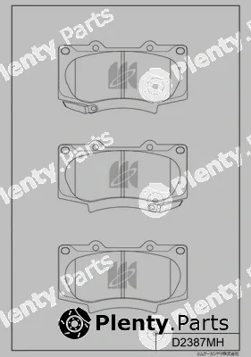 MK Kashiyama D2387MH — Brake Pad Set, disc brake