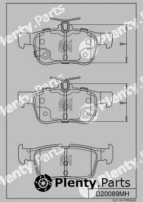 MK Kashiyama D20089MH — Brake Pad Set, disc brake