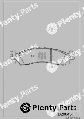 MK Kashiyama D20043H — Brake Pad Set, disc brake