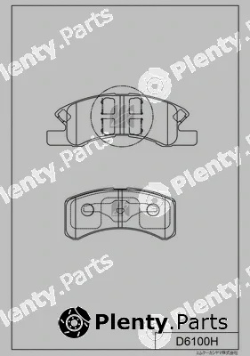 MK Kashiyama D6100H — Brake Pad Set, disc brake