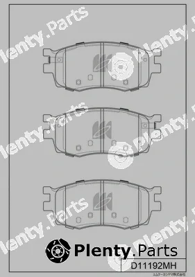 MK Kashiyama D11192MH — Brake Pad Set, disc brake