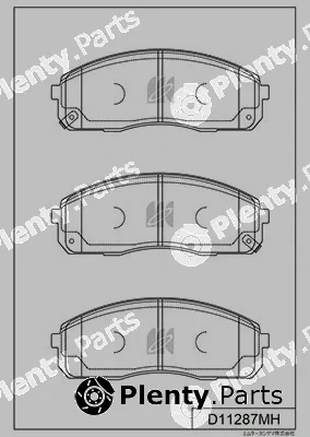 MK Kashiyama D11287MH — Brake Pad Set, disc brake