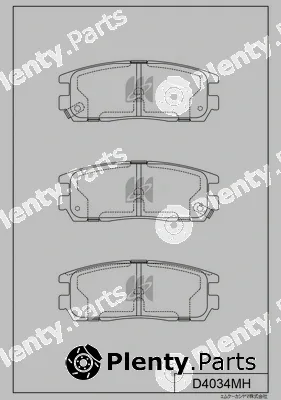 MK Kashiyama D4034MH — Brake Pad Set, disc brake