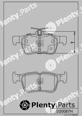 MK Kashiyama D20087H — Brake Pad Set, disc brake