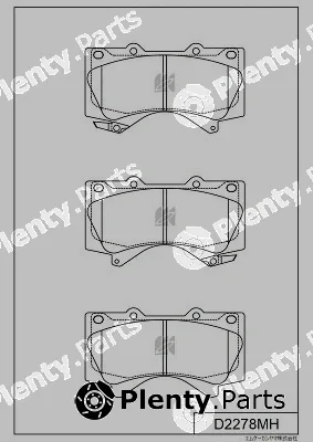 MK Kashiyama D2278MH — Brake Pad Set, disc brake