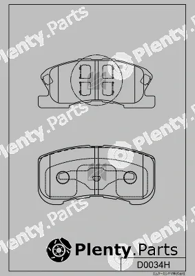 MK Kashiyama D0034H — Brake Pad Set, disc brake