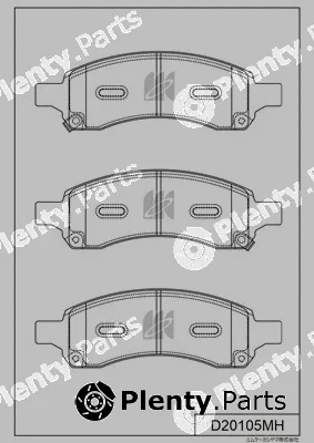 MK Kashiyama D20105MH — Brake Pad Set, disc brake