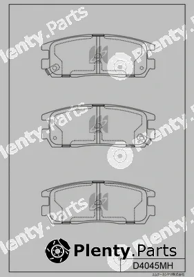 MK Kashiyama D4045MH — Brake Pad Set, disc brake