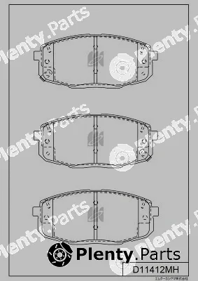 MK Kashiyama D11412MH — Brake Pad Set, disc brake