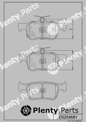 MK Kashiyama D5254MH — Brake Pad Set, disc brake