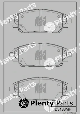 MK Kashiyama D3188MH — Brake Pad Set, disc brake