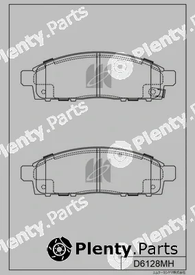 MK Kashiyama D6128MH — Brake Pad Set, disc brake