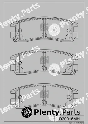 MK Kashiyama D20016MH — Brake Pad Set, disc brake