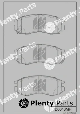 MK Kashiyama D6043MH — Brake Pad Set, disc brake