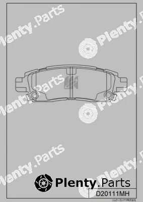 MK Kashiyama D20111MH — Brake Pad Set, disc brake