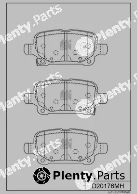 MK Kashiyama D20176MH — Brake Pad Set, disc brake