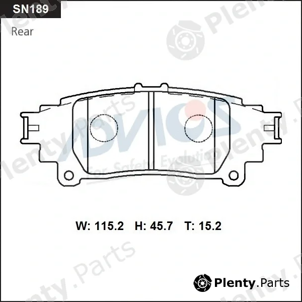Advics SN189 — Brake Pad Set, disc brake