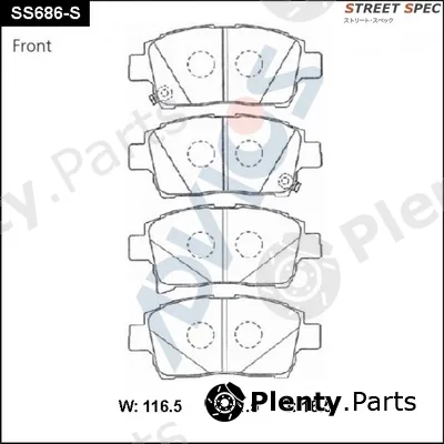 Advics SS686-S — Brake Pad Set, disc brake