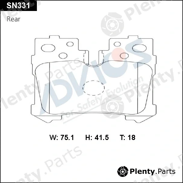 Advics SN331 — Brake Pad Set, disc brake