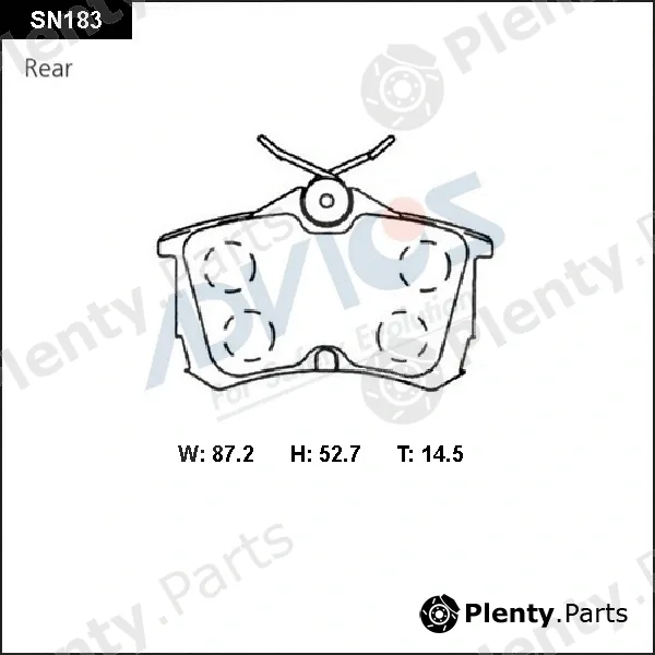 Advics SN183 — Brake Pad Set, disc brake