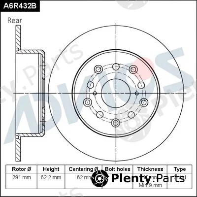Advics A6R432B — Brake Disc