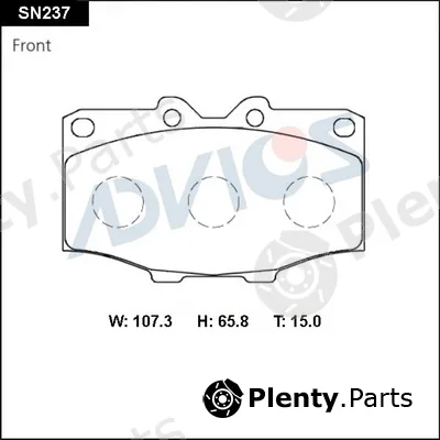 Advics SN237 — Brake Pad Set, disc brake