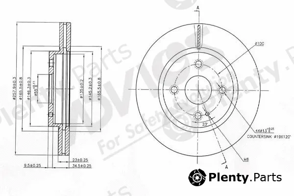 Advics E6F532B — Brake Disc