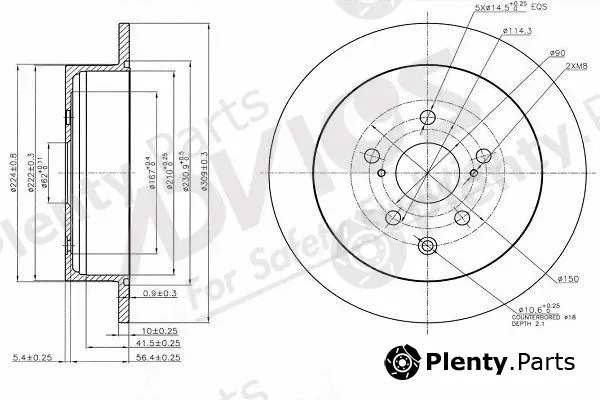 Advics A6R094B — Brake Disc