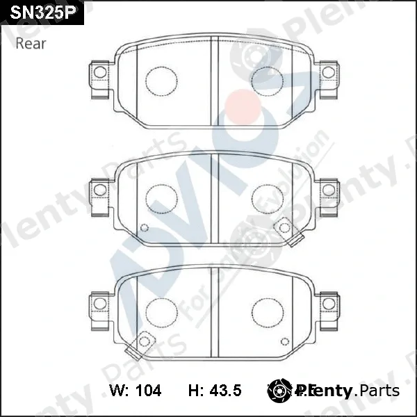 Advics SN325P — Brake Pad Set, disc brake
