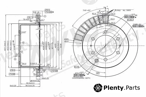Advics A6R180B — Brake Disc