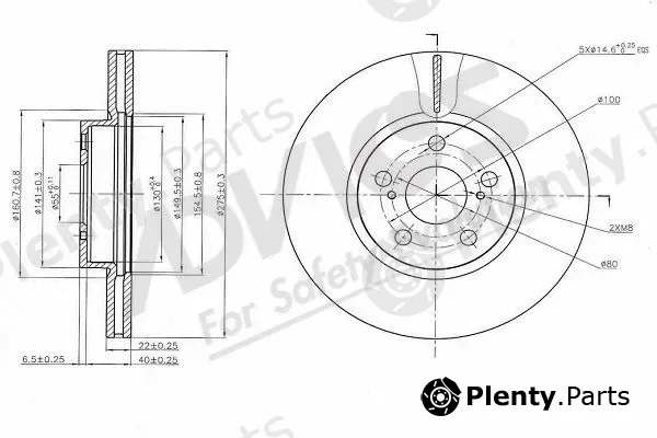 Advics A6F144B — Brake Disc