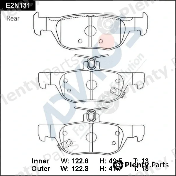 Advics E2N131 — Brake Pad Set, disc brake