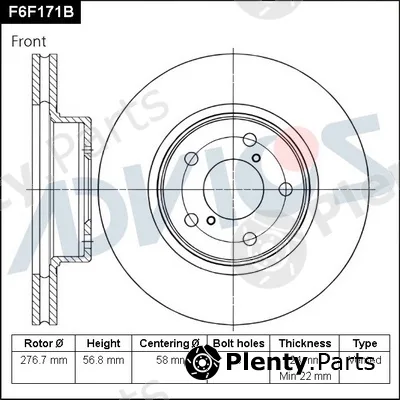 Advics F6F171B — Brake Disc