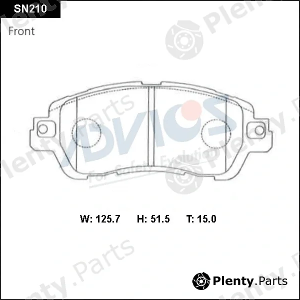 Advics SN210 — Brake Pad Set, disc brake
